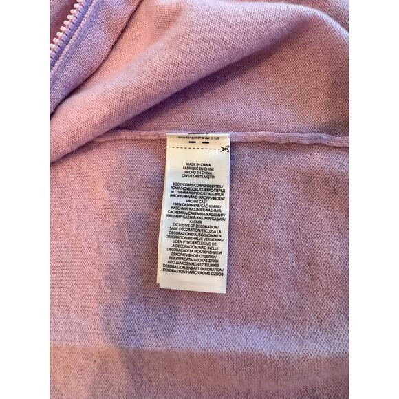 Ralph Lauren Sweater Sz M RLX Cashmere Full Zip Cozy Cardigan Gorpcore Lilac - Picture 12 of 12